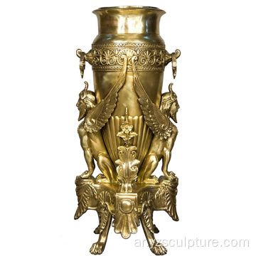 تمثال زهرية البرونزية الذهبية الفاخرة الدينية